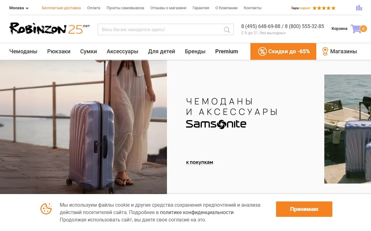 Снимок сайта Робинзон